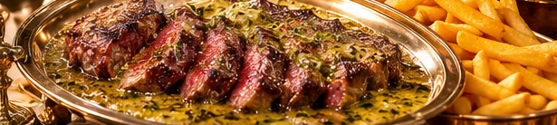 Illustratie van entrecote met gesmolten kruidenboter